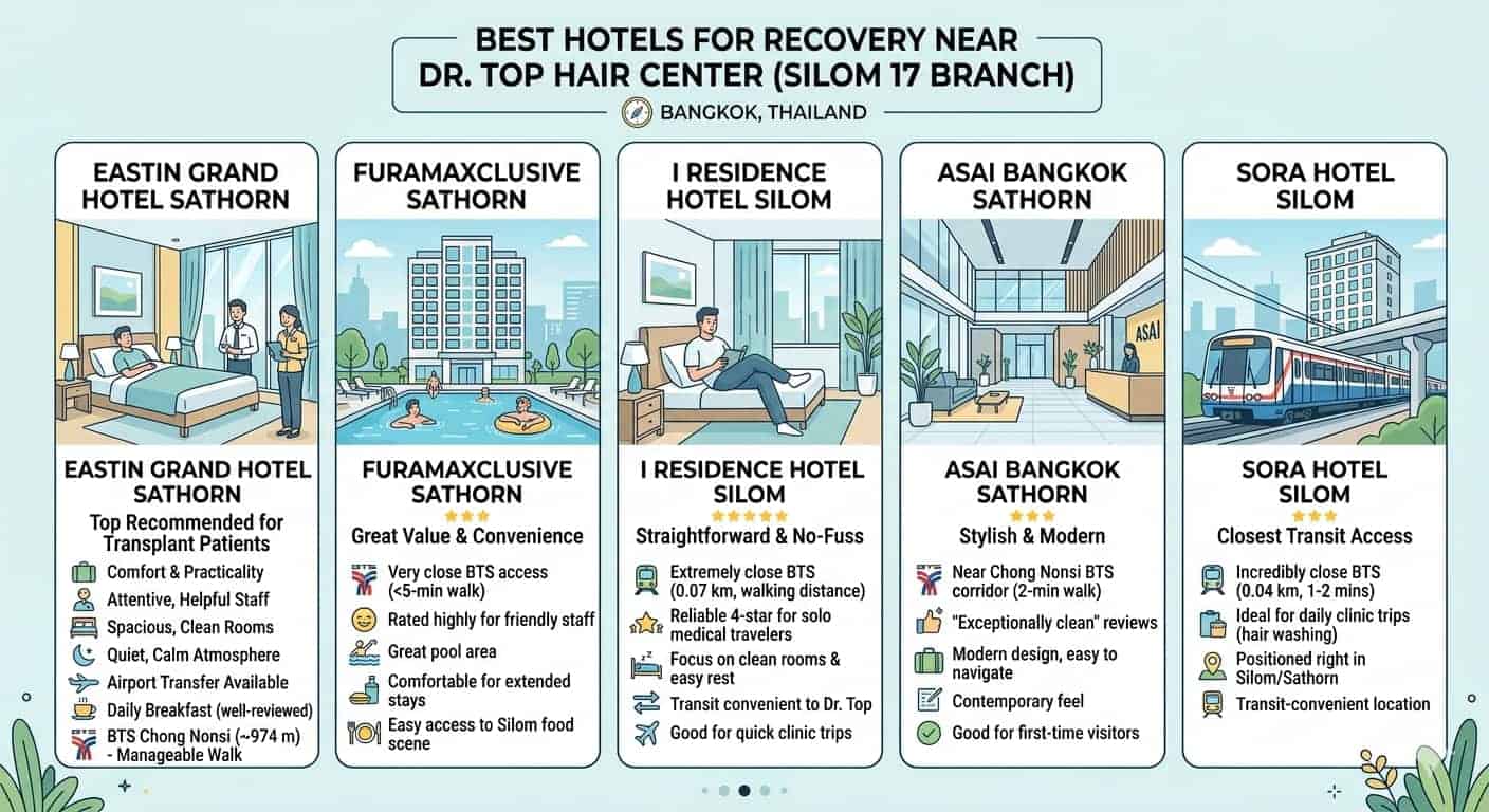 best hotels near hair transplant clinic bangkok for recovery 4