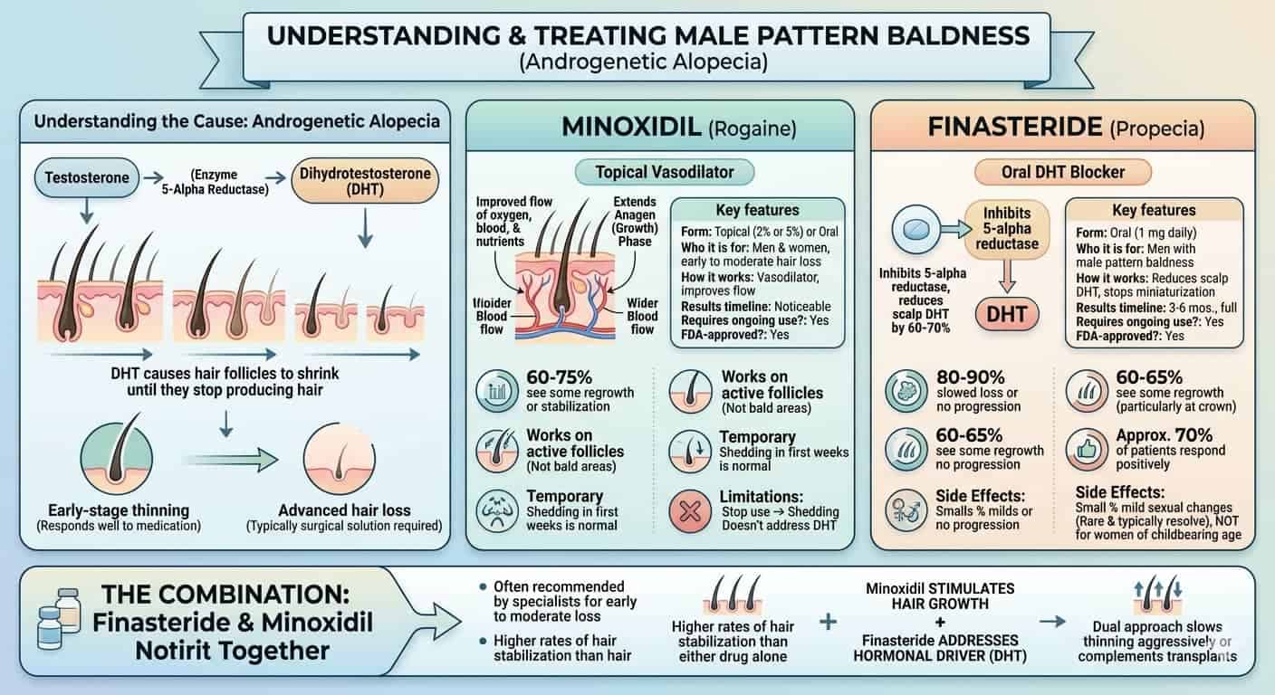 minoxidil vs finasteride vs transplant what actually works 4