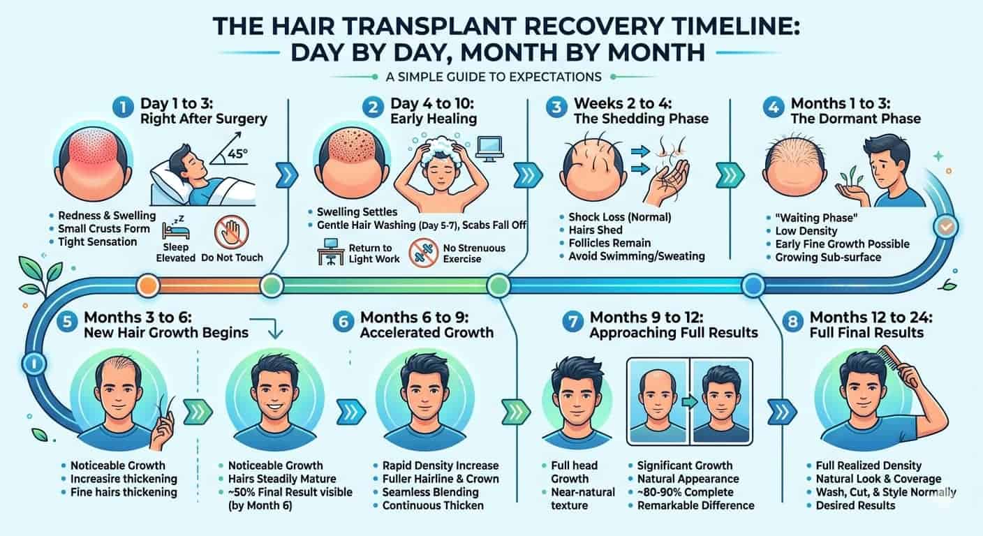 your complete hair transplant recovery timeline explained 4