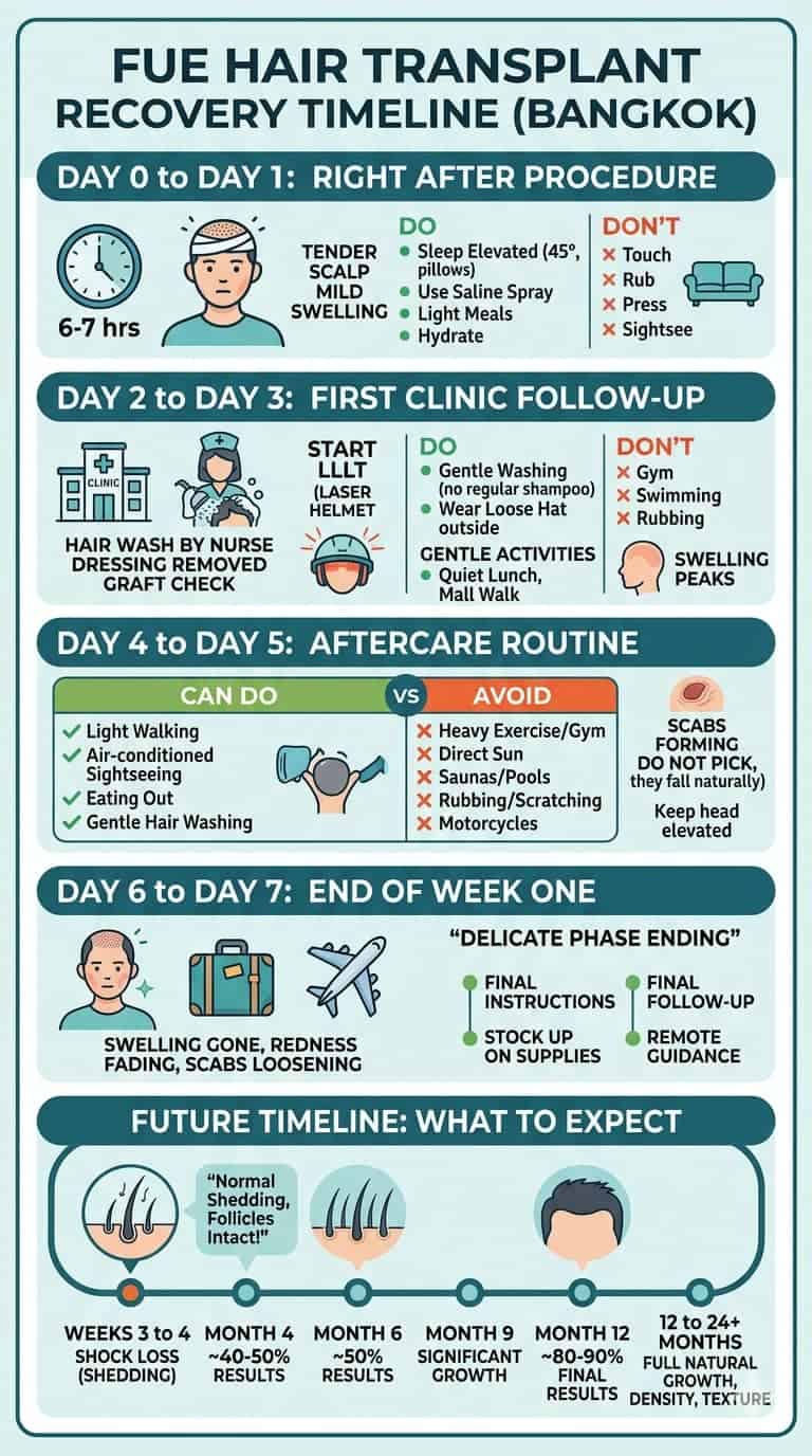your first week of hair transplant recovery in bangkok 4