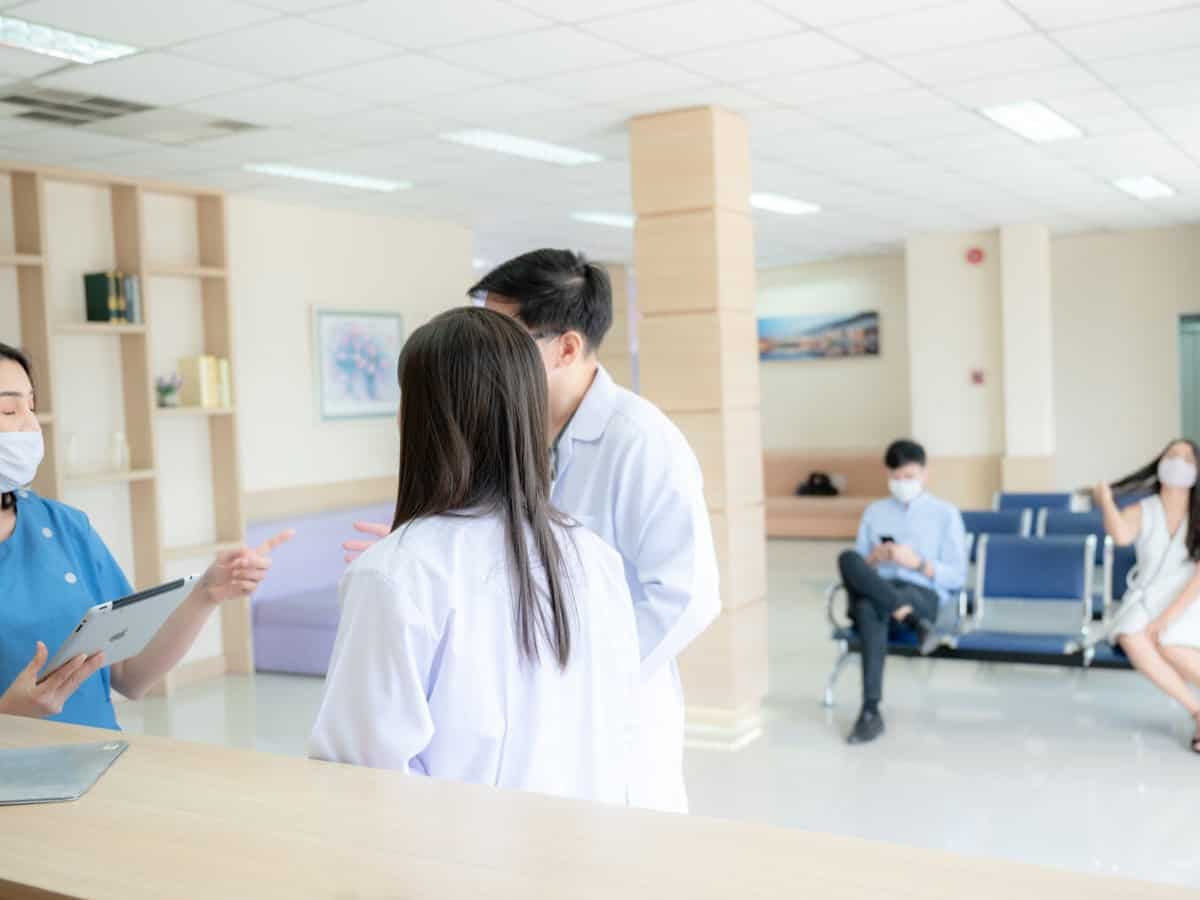 professional doctor and medicine person team have a conversation to talking in hospital